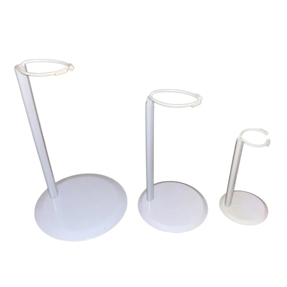 Adjustable Doll Stands Set 3 Pc Vintage Doll Accessories Doll House White